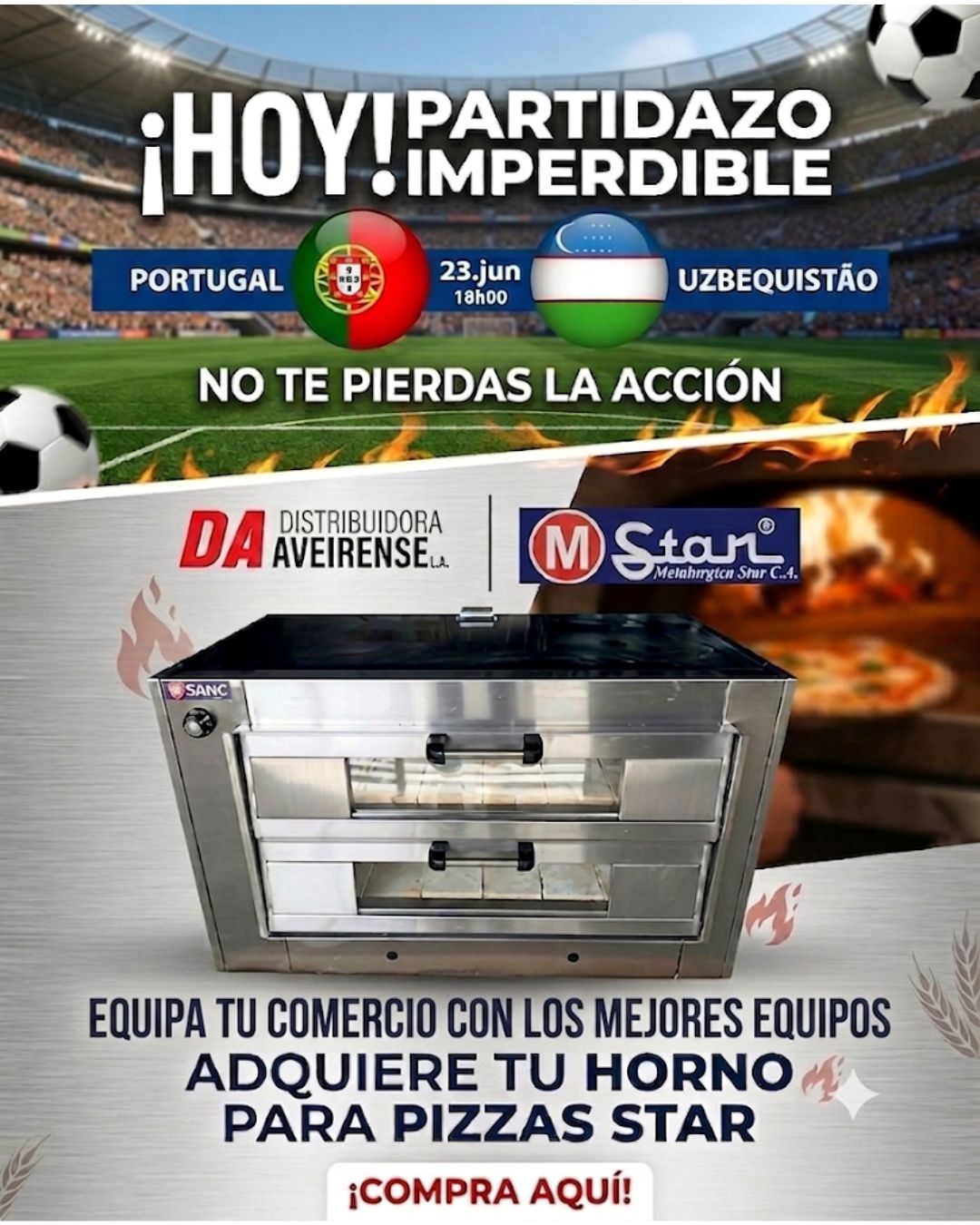 ¡Horno STAR de 2 pisos: el MVP para tu pizzería en días de partidazo!